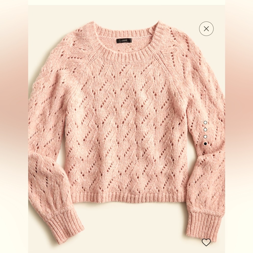 J Crew Pointelle Crewneck Sweater